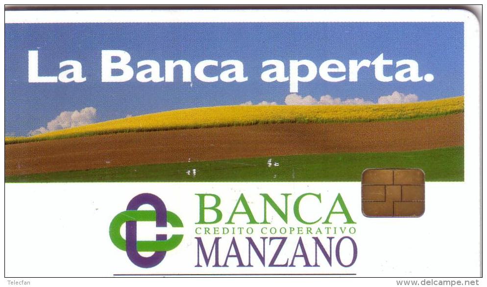 ITALIE ITALIA BANKING CARD TEST DEMO CARTE BANCAIRE BANCA MANZANO UDINE RARE - Disposable Credit Card