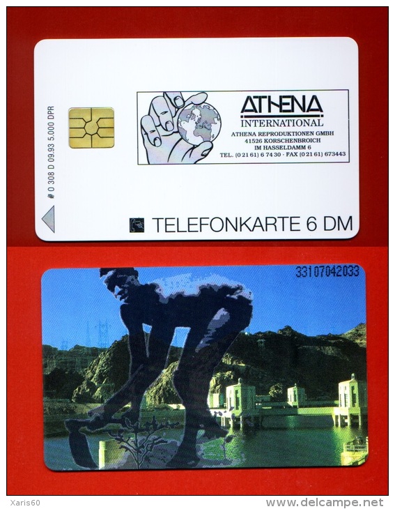 GERMANY: O-308 D 09/93 "Athena International" Unused - O-Series : Series Clientes Excluidos Servicio De Colección