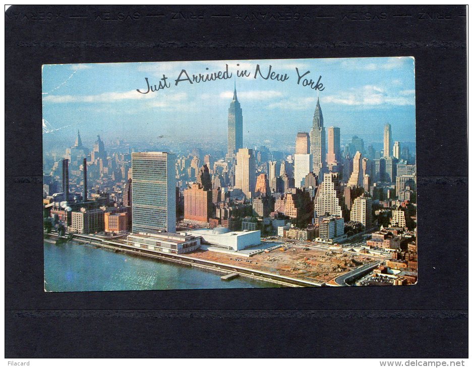 44603    Stati  Uniti,  United Nations  Building  With Empire  State Building And Chrysler Building, New York,  VG 1967 - Long Island