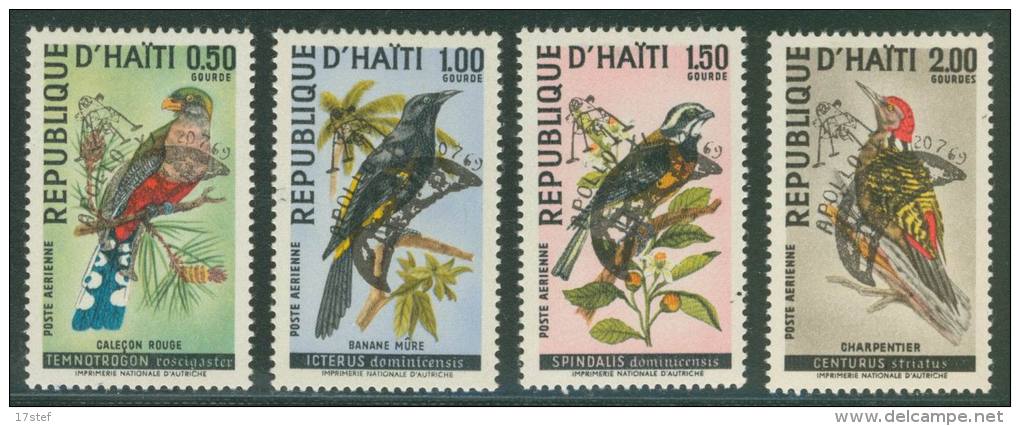 HAITI 1969 (Neuf Avec Charnière MH) - OISEAUX BIRDS APOLLO XI ESPACE SPACE SERIE COMPLETE SET - Haïti