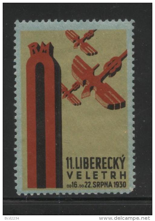 CZECHOSLOVAKIA 1930 LIBEREC REICHENBERG SAMPLE FAIR CZECH LANGUAGE NHM POSTER STAMP CINDERELLA ERINOPHILATELIE - Unused Stamps