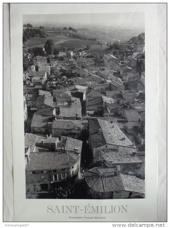 AFFICHE ORIGINALE - BORDEAUX SAINT EMILION - 33- PHOTOGRAPHIE- PHOTO  FERNAND MICHAUD - Affiches