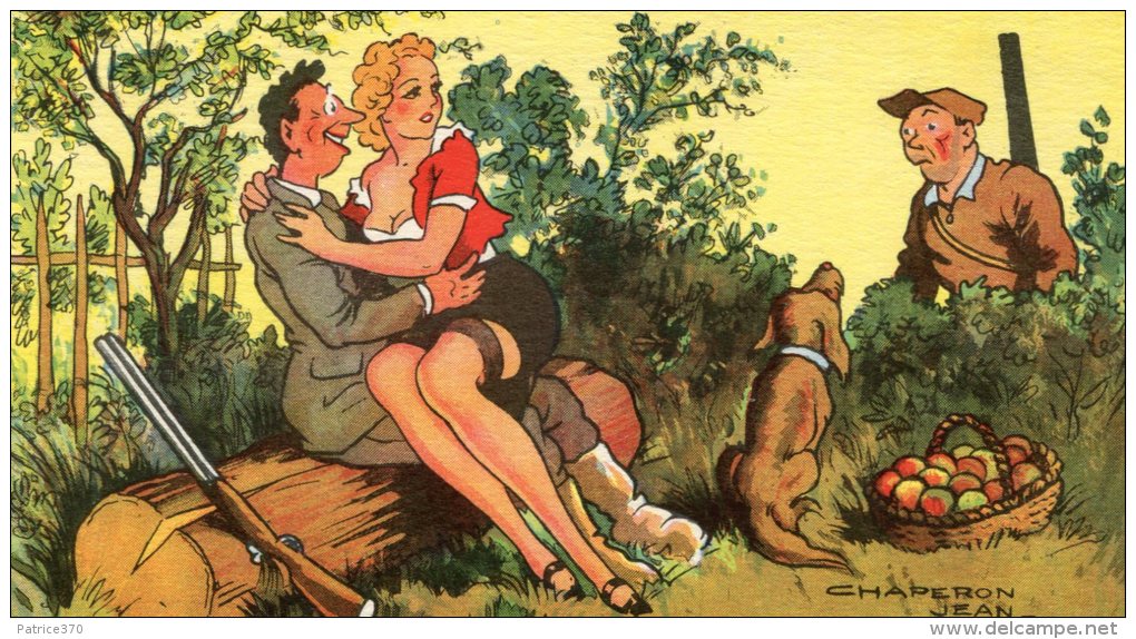 Humour Illustré Jean CHAPERON Ai Fait Trois Perdreaux Un Faisan Et Vous ? Une Caille Chasse Chasseur Femme Tenue Sexy - Chaperon, Jean