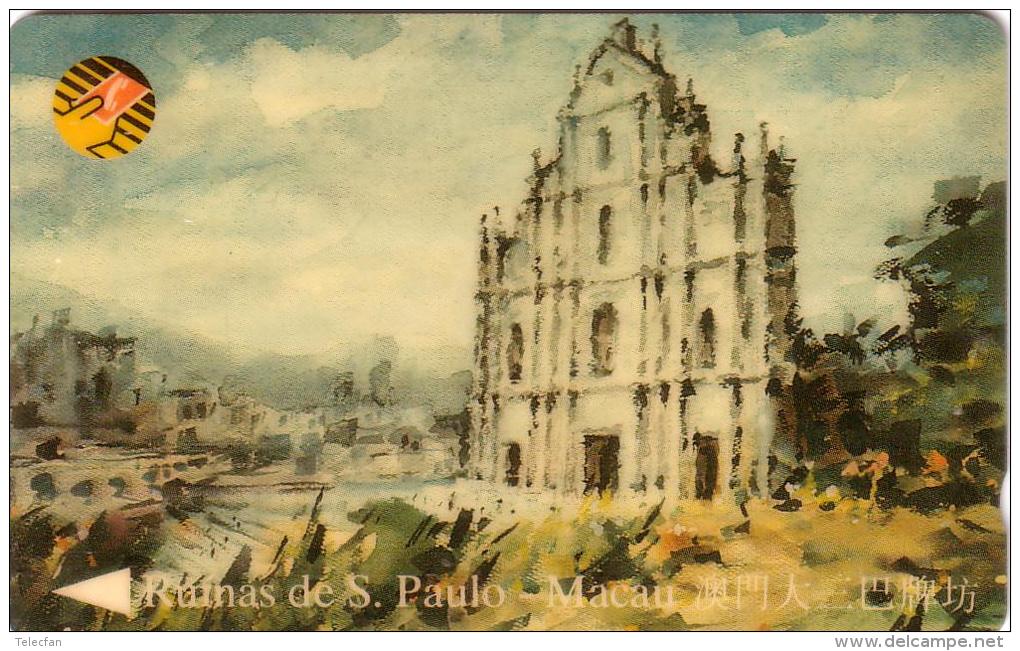 MACAU MACAO RUINAS DE SAN PAULO GPT N° 9MACB....50U UT ANCIENNE CARTE - Macau