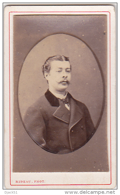 CDV - Homme ( Antony Poirier, Père De René ) - Maison Rideau - Cherbourg - Fin 1800 - Début 1900 - Personnes Identifiées