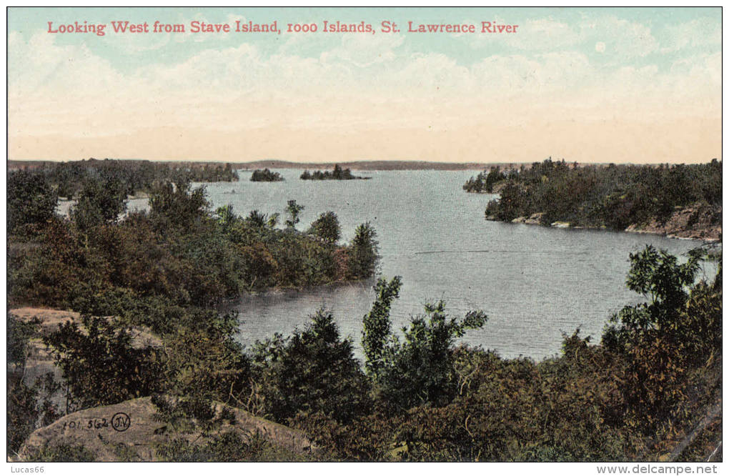 C1900 ST LAWRENCE RIVER LOOKING WEST FROM STAVE ISLAND 1000 ISLAND - Autres & Non Classés
