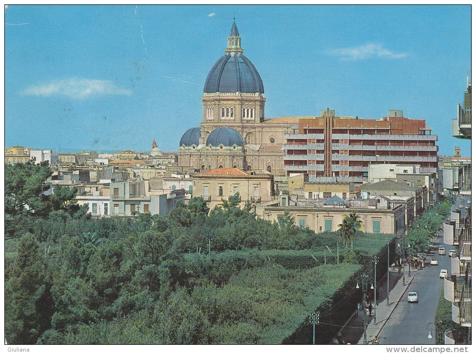 Cerignola(FG) Panorama (con Auto) Viaggiata X Torino 1967 Senza Francobollo - Cerignola