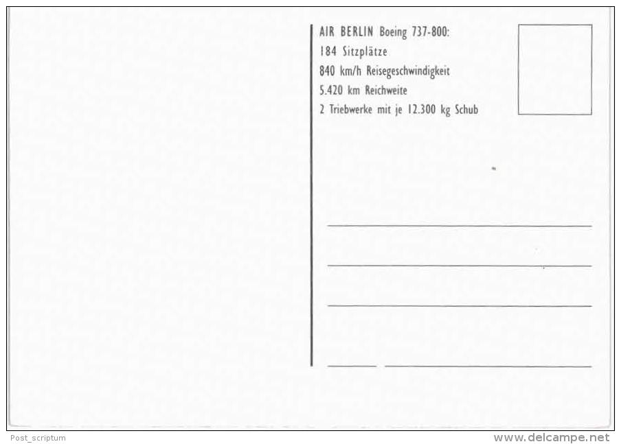 Thème -Transport -  Avion - Air Berlin Boeing 737-800 - 2 Avions En Vol - 1946-....: Era Moderna