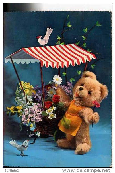 TEDDY BEAR WITH FLOWER STALL - Jeux Et Jouets