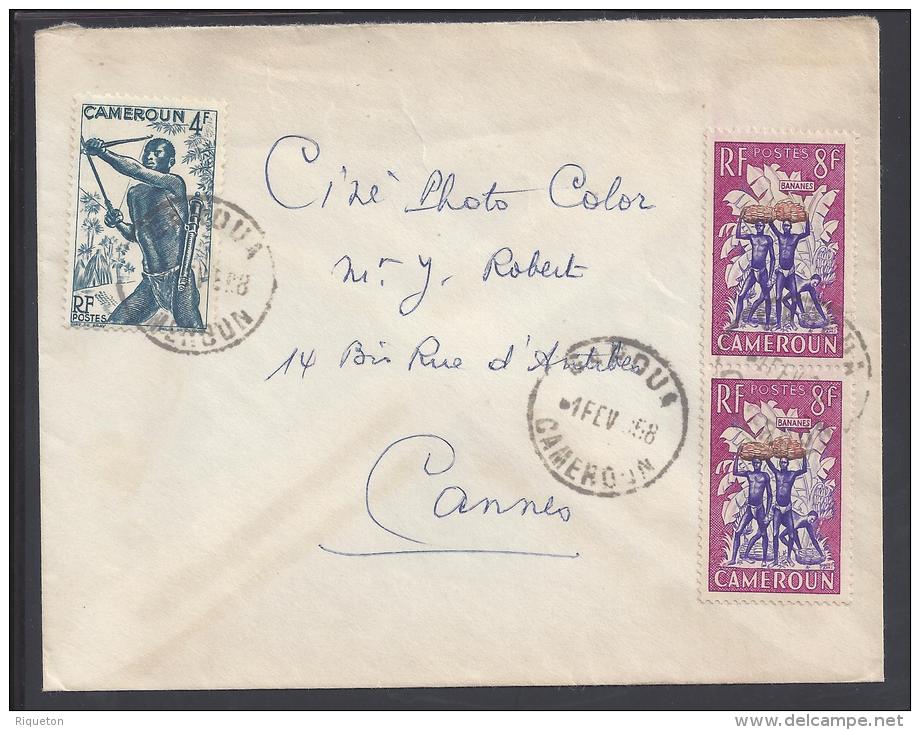 CAMEROUN - 1958 -  LETTRE DE GAROUA A DESTINATION DE CANNES - FR - - Lettres & Documents