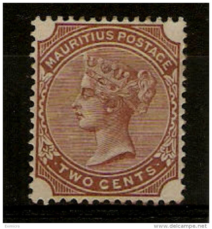 MAURITIUS 1883-1894 2c SG 102 WATERMARK CROWN CA MOUNTED MINT Cat £40 - Mauritius (...-1967)