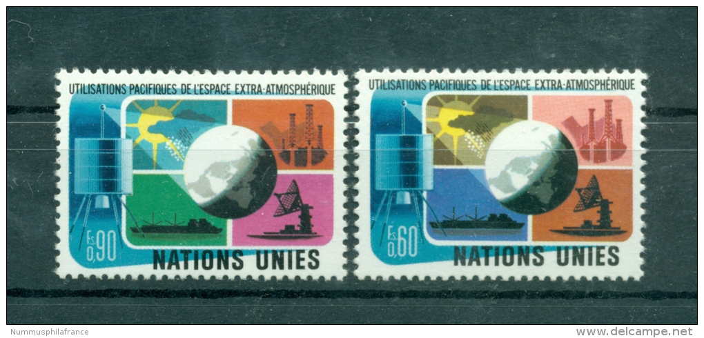 Nations Unies Géneve 1975 - Michel N. 46/47 -  "Espace Extra -atmosphérique" - Nuevos