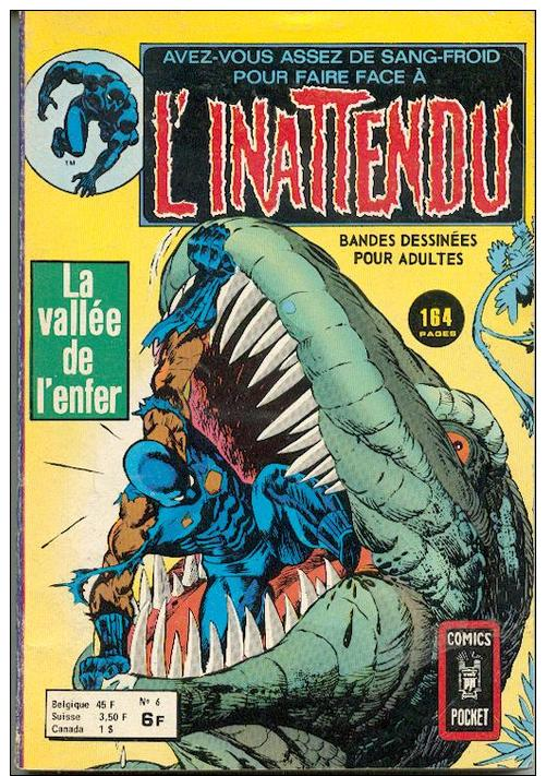 L´INATTENDU 6 Pantherman ,Dr FATALIS ,Shanna , Luke CAGE, Etc..., Petit Format ÉO Artima 162 Pages 1976 TBE+ - Inattendu, L'