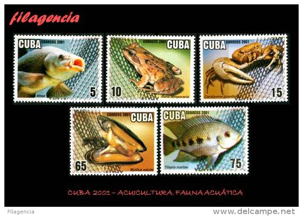 AMERICA. CUBA MINT. 2001 ACUICULTURA. FAUNA ACUÁTICA - Ongebruikt