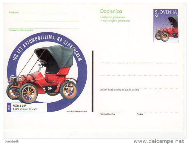 SLOVENIA 1998 (35 T.}   Benz Velo Automobile Postal Stationery Card, Unused.  Michel P57 - Slowenien