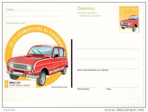 SLOVENIA 1998 (35 T.}  Renault 4GL Postal Stationery Card, Unused.  Michel P63 - Slovenia