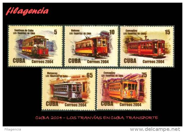 AMERICA. CUBA MINT. 2004 TRANVÍAS DE CUBA - Unused Stamps
