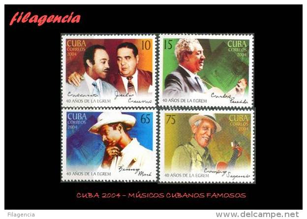 AMERICA. CUBA MINT. 2004 MÚSICOS CUBANOS FAMOSOS - Unused Stamps