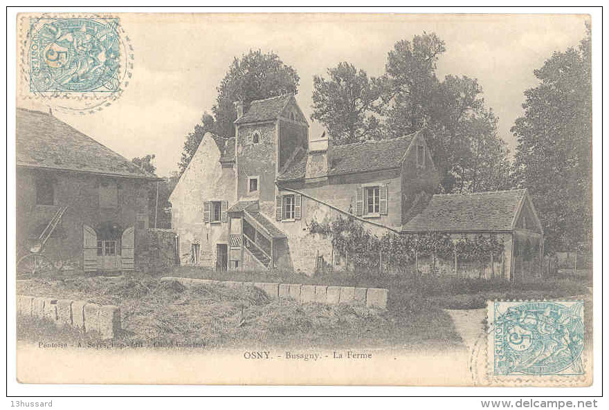 Carte Postale Ancienne Osny - Busagny. La Ferme - Osny