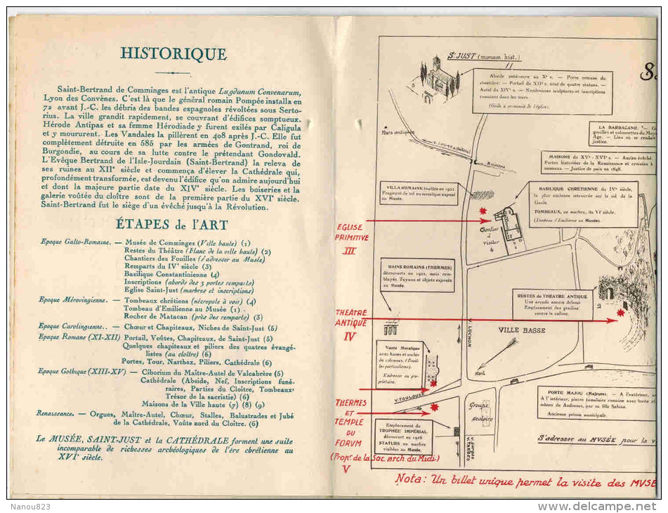 SAINT BERTRAND De COMMINGES Près Luchon : Guide Archéologique Et Plan B. SAPENE Conservateur Du Musée - Midi-Pyrénées