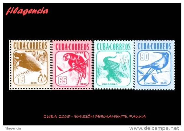 AMERICA. CUBA MINT. 2005 EMISIÓN PERMANENTE. FAUNA - Neufs