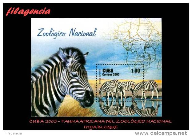 AMERICA. CUBA MINT. 2005 FAUNA DEL JARDÍN ZOOLÓGICO NACIONAL. HOJA BLOQUE - Ongebruikt