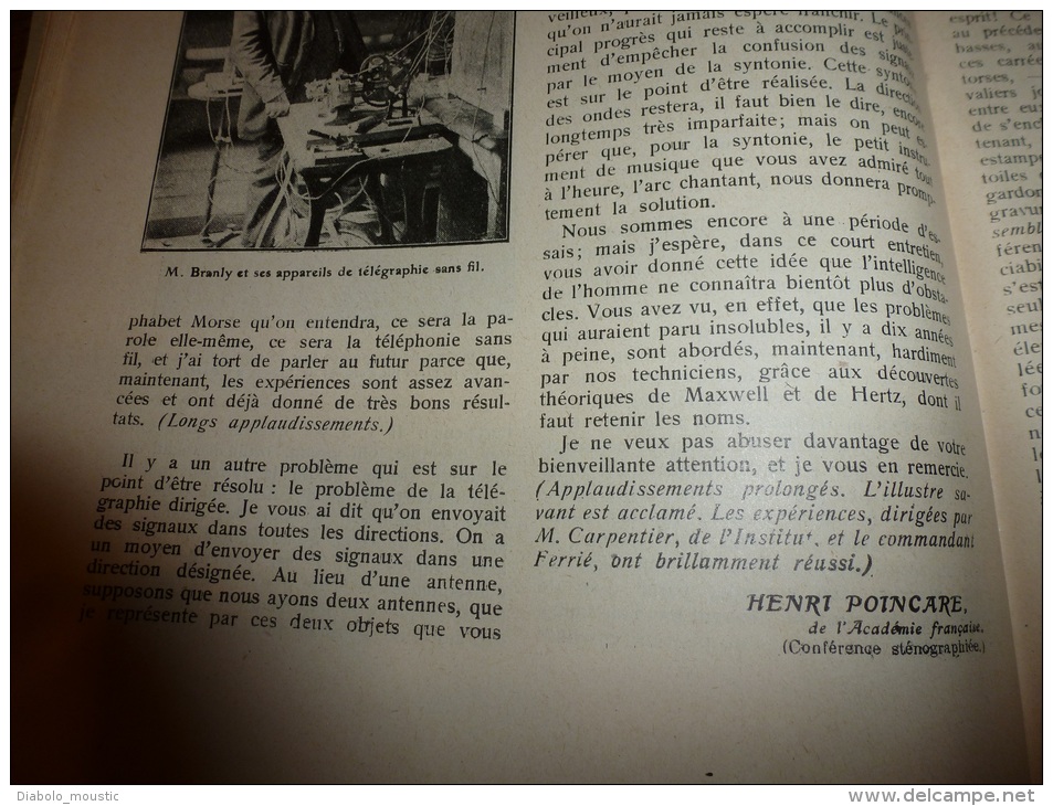 1909 Journal de l'Université des Annales: Mme de Staël;La télégraphie sans fil (Henri Poincaré); Musique du XVIIIème