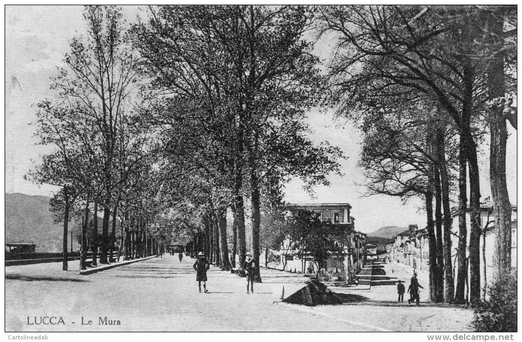 [DC6760] LUCCA - LE MURA - Viaggiata 1929 - Old Postcard - Lucca