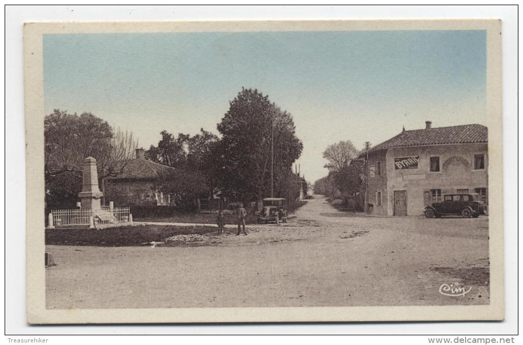 FRANCE ~ Place Et Cafe De La Mairie DOMMARTIN (AIN) Coffee House 1946 To Paris - Unclassified