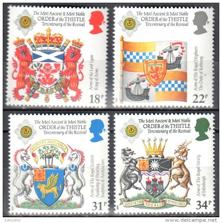 Great Britain 1987  Mi 1113-1116 MNH(**). - Nuovi