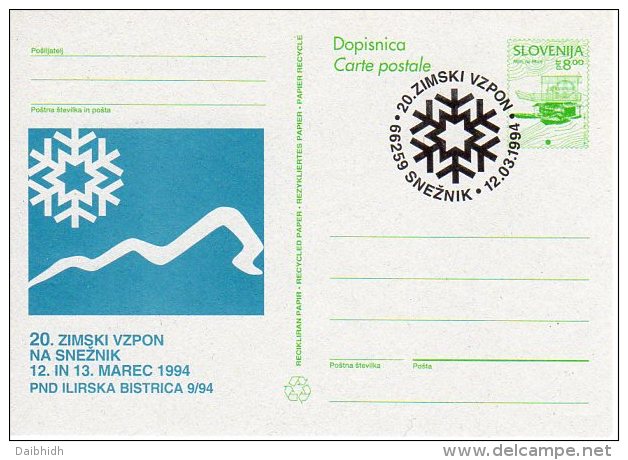 SLOVENIA 1993 8.00 T.  Commemorative Postal Stationery Card, Cancelled.  As Michel P6a - Slovenia