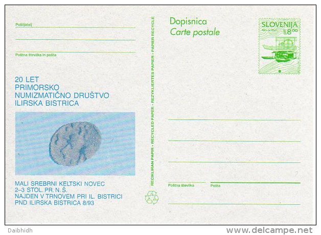 SLOVENIA 1993 8.00 T.  Commemorative Postal Stationery Card, Unused.  As Michel P6a - Slowenien