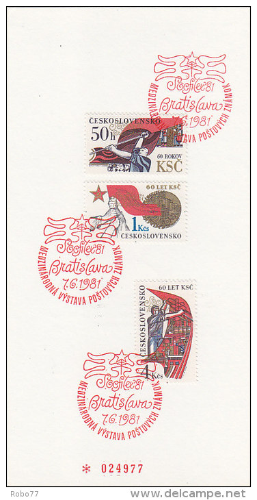 Czechoslovakia, Commemorative Letter, Paper, Cover, Stamp, Sheet. (B05054) - Lettres & Documents