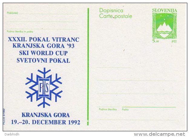 SLOVENIA 1992 5.00 T.  Arms Publicity Postal Stationery Card, Unused.  As Michel P3b - Slowenien