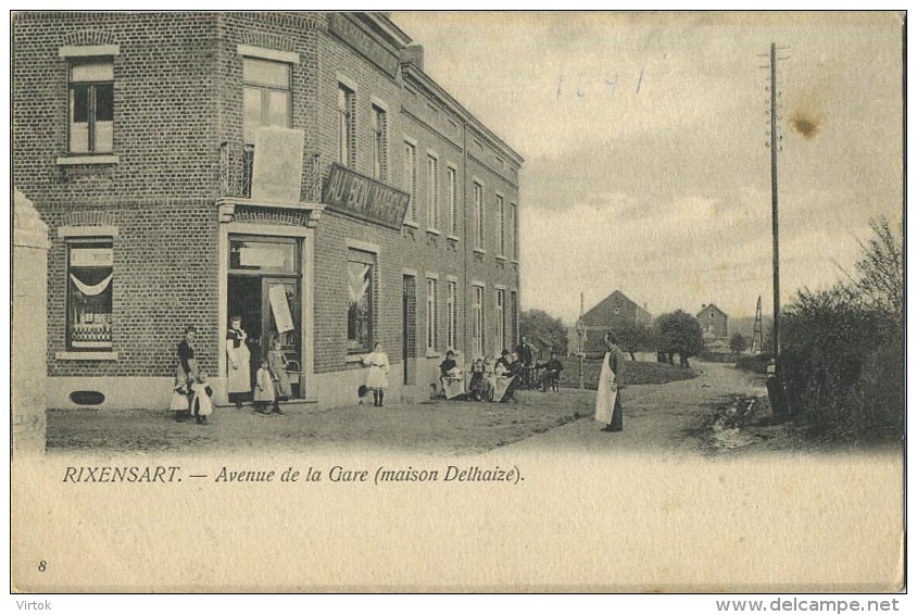 Rixensart :  Avenue De La Gare  (  Maison Delhaize )   (  Ecrit 1904 Avec Timbre ) - Rixensart