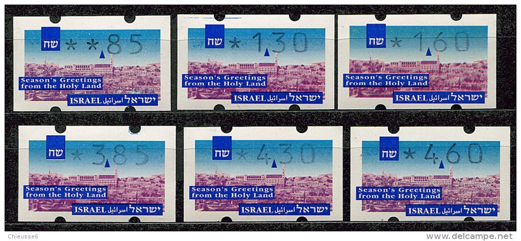 Israël - N° D.23 à D.28 (ref. Scheps) - Timbres Distributeurs - Franking Labels