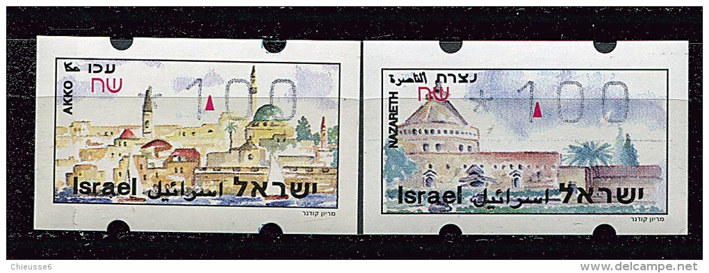 Israël - N° D.44 - D.45 (ref. Scheps) - Timbres Distributeurs - Franking Labels
