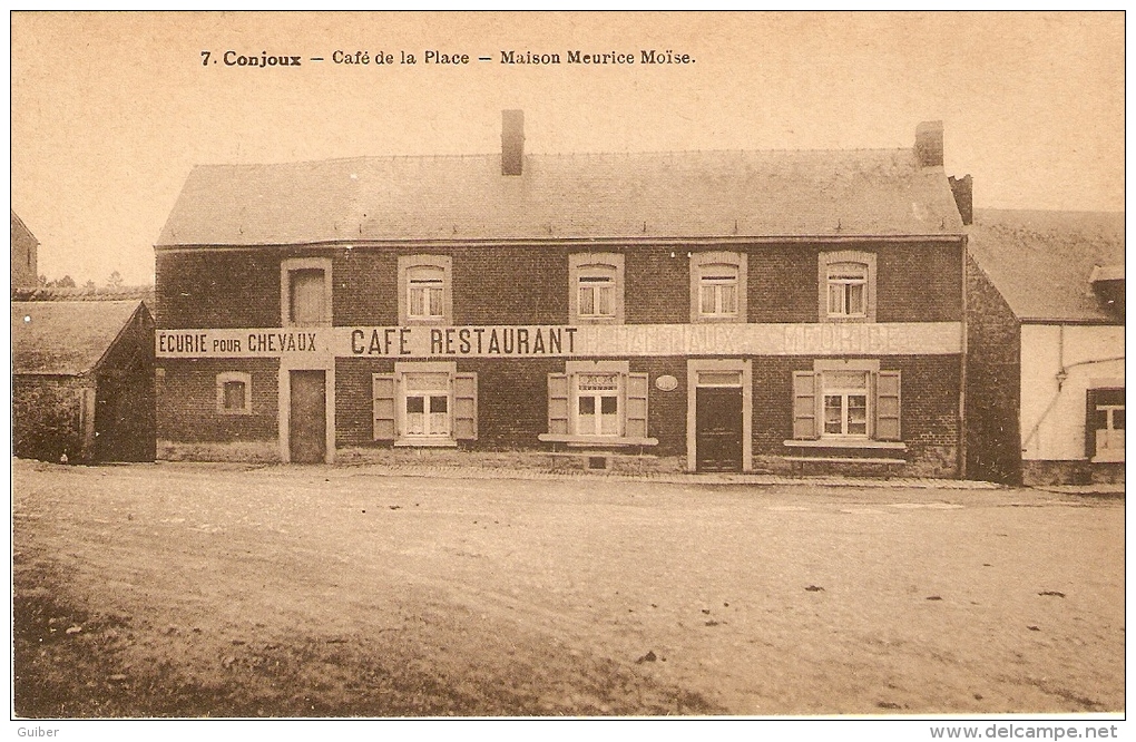 Conjoux Café De La Place Maison Meurice Moise Editeur Ecurie Pour Chevaux N°7 - Ciney