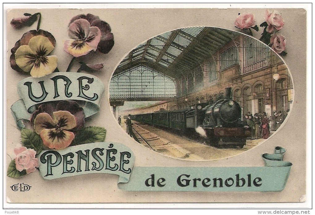 38 - Une Pensée De GRENOBLE - Train - Grenoble