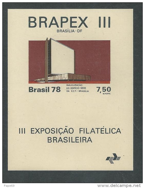 Brésil BF N° 38 XX "Brapex III, 3ème Exposition Philatélique Au BRésil, Le Bloc  Sans Charnière, TB - Blocs-feuillets