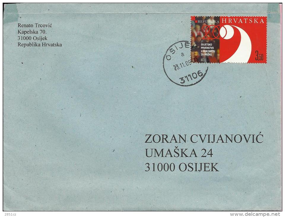 21st World Championship In Handball, Osijek, 2009., Croatia, Letter - Balonmano