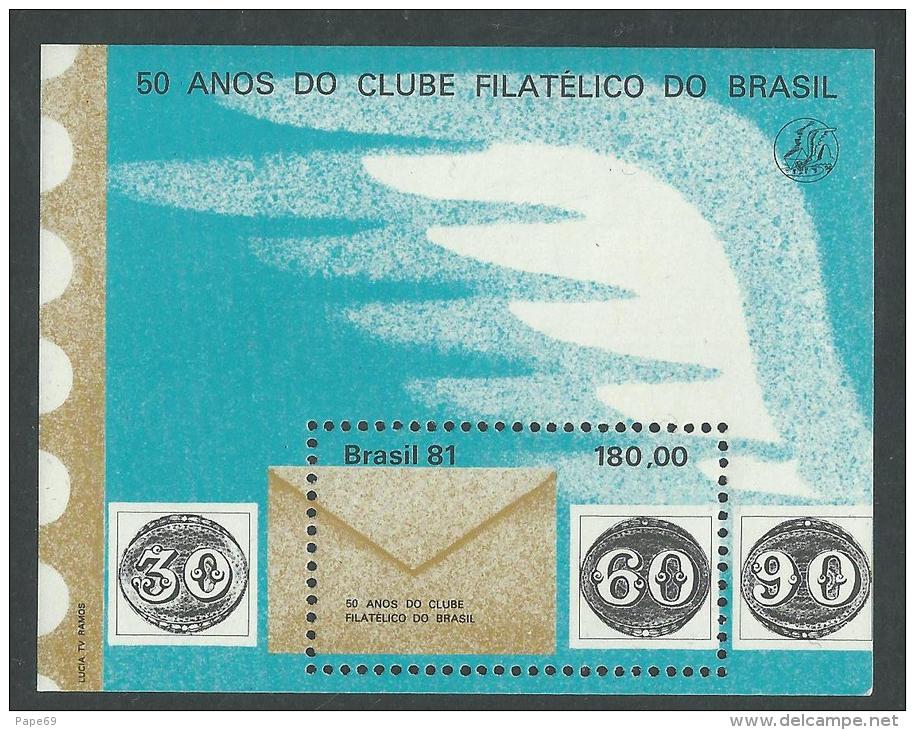 Brésil BF N° 46 XX 50ème Anniversaire De La Fondation Du Club Philatéliquedu Brésil, Le Bloc Sans Charnière, TB - Blocs-feuillets