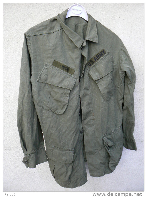 Lot Veste PARA ? écussonnée + Paire De Bottes US Guerre Du Vietnam Attribué - Equipement