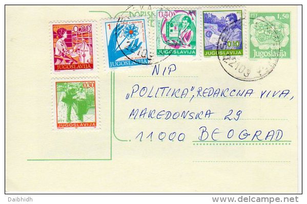 YUGOSLAVIA 1991 1.50d Stationery Postcard With Additional Stamp And Serbia Cancer Week Charity 1d - Bienfaisance