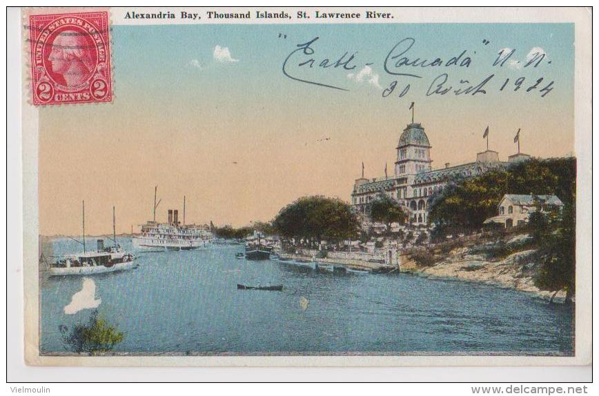 CANADA THOUSAND ISLANDS ST LAWRENCE RIVER ALEXANDRIA BAY BELLE CARTE RARE !!! - Thousand Islands