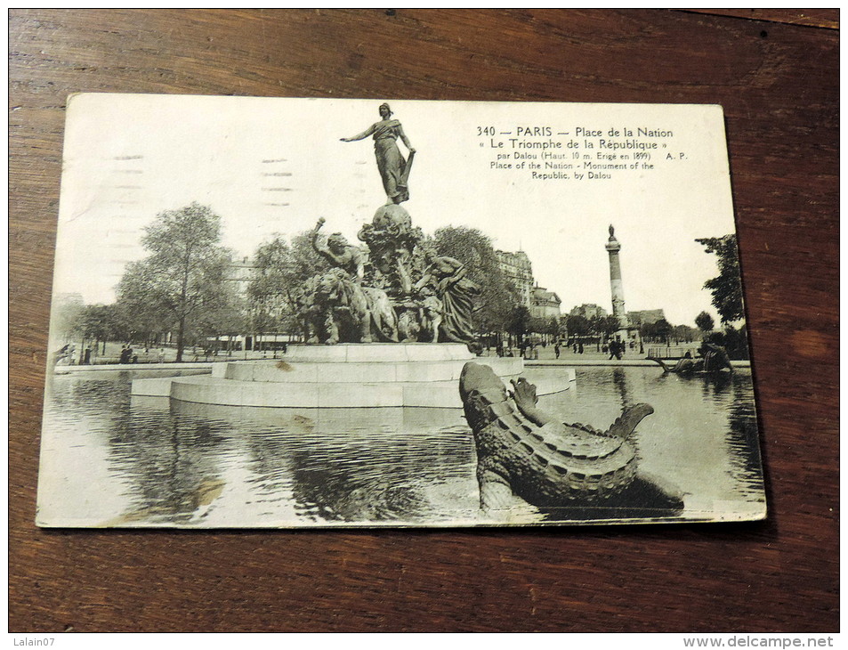 Carte Postale Ancienne : PARIS : Place De La Nation , "Le Triomphe De La République" - District 20