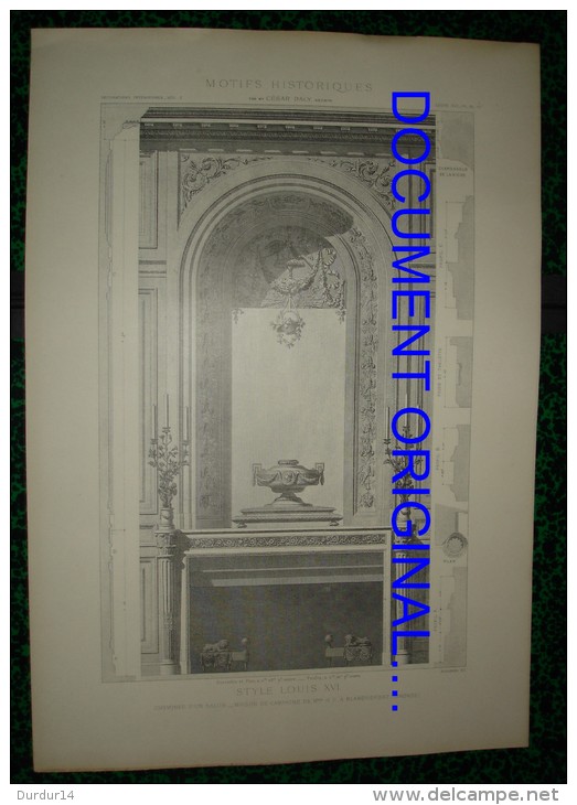 Décoration Intérieure ...Style Louis XVI - Salon - Maison ... De MME H.D à BLANQUEFORT -Gironde ( 2 Planches ) - Andere Pläne
