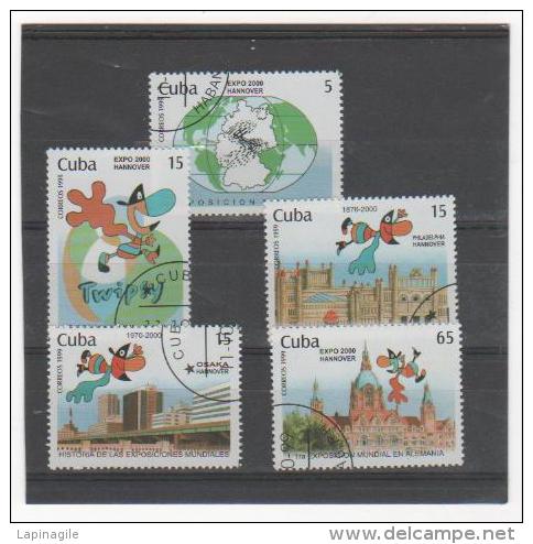 CUBA 1999 YT N° 3828 à 3832 Oblitérés - Used Stamps