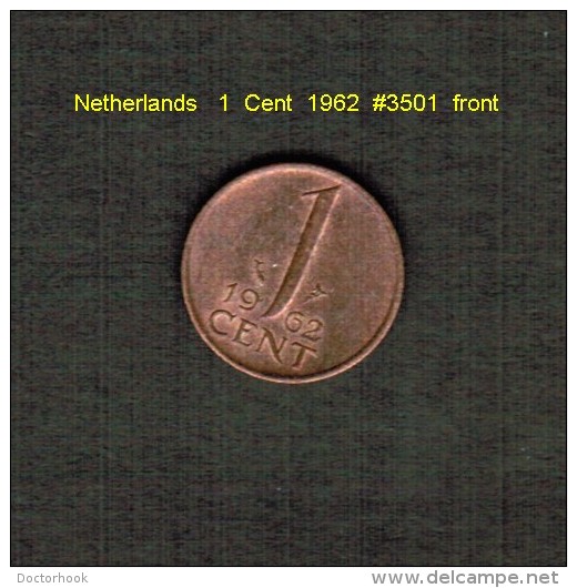 NETHERLANDS    1  CENT   1962  (KM # 180) - 1948-1980 : Juliana