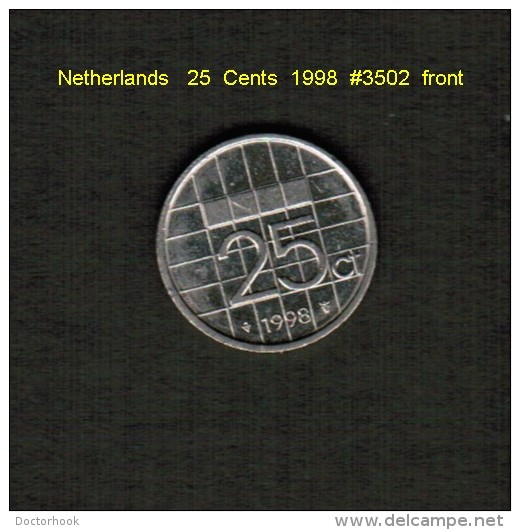 NETHERLANDS    25  CENTS   1998  (KM # 204) - 1980-2001 : Beatrix